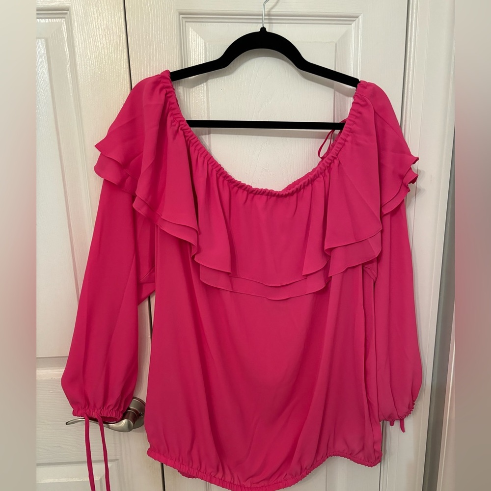 Michael Kors ruffle blouse 1X NWT